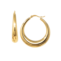 Amber Hoop Earrings - Nanda Jewelry
