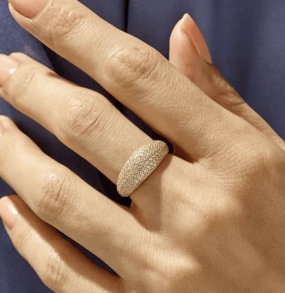 Crystal CZ Dome Ring - Nanda Jewelry