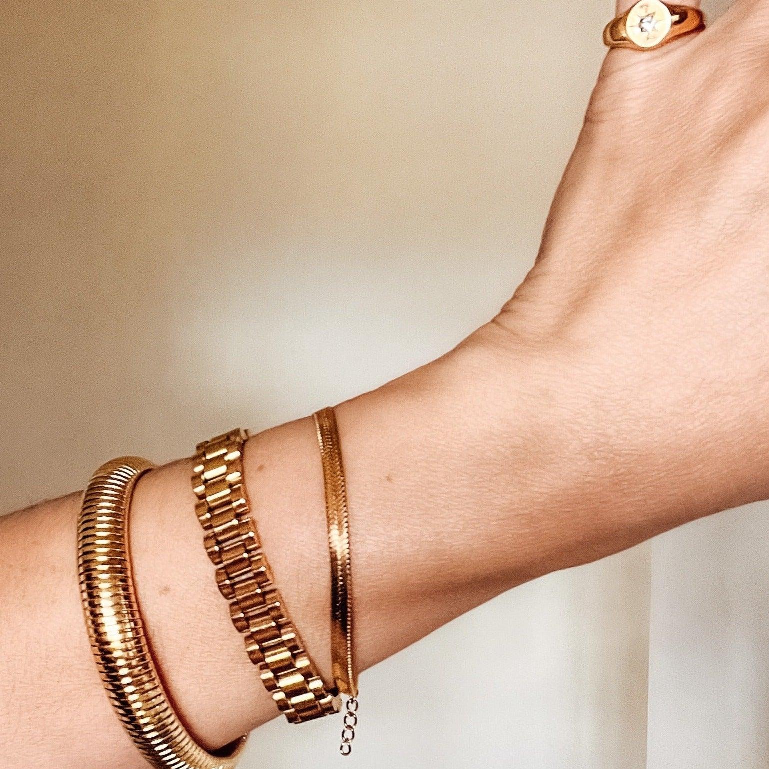 Eve Herringbone Bracelet - Nanda Jewelry