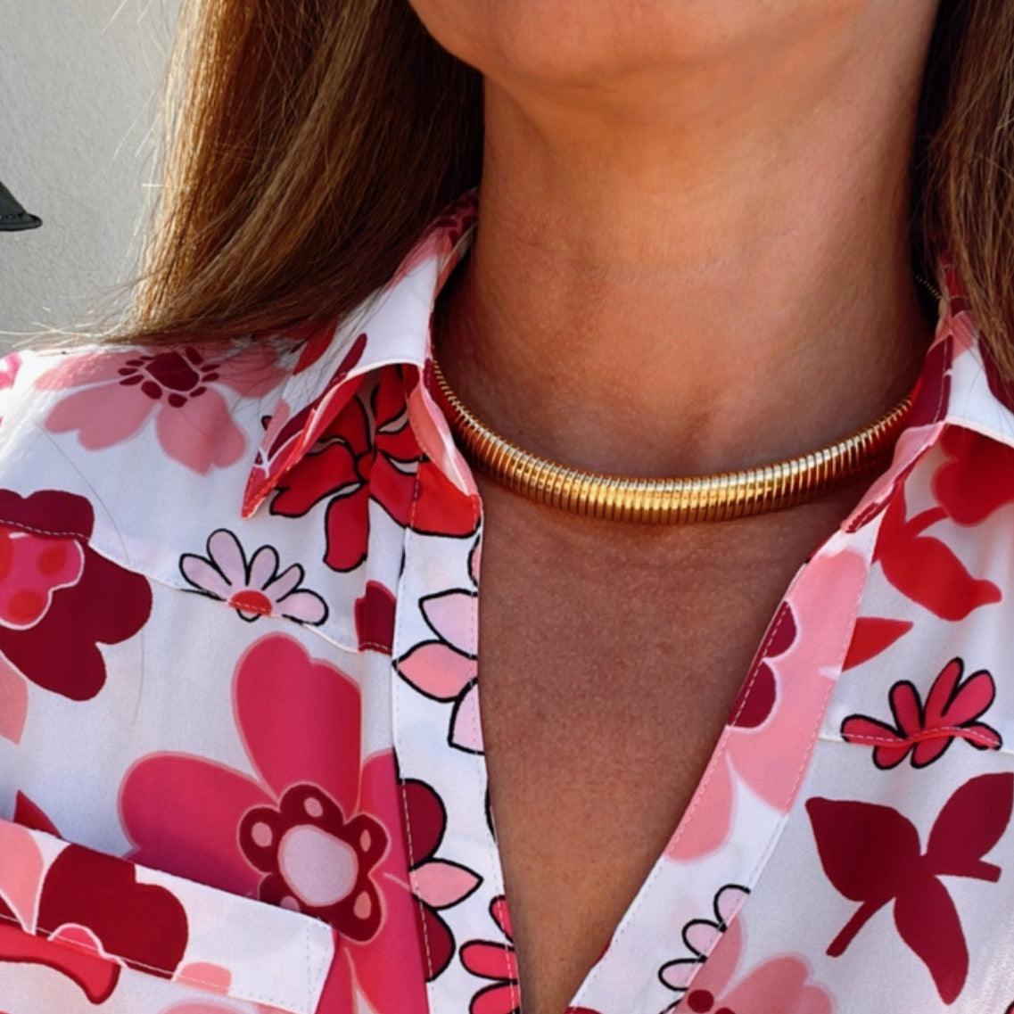 Fernanda Gold Coil Necklace - Nanda Jewelry