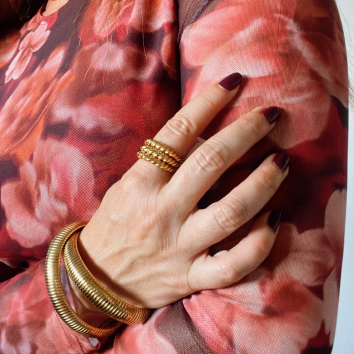 Jasmine Snake Chain Coil Bracelet - Nanda Jewelry