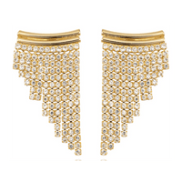 Layla Short CZ Tassel Earrings - Nanda Jewelry