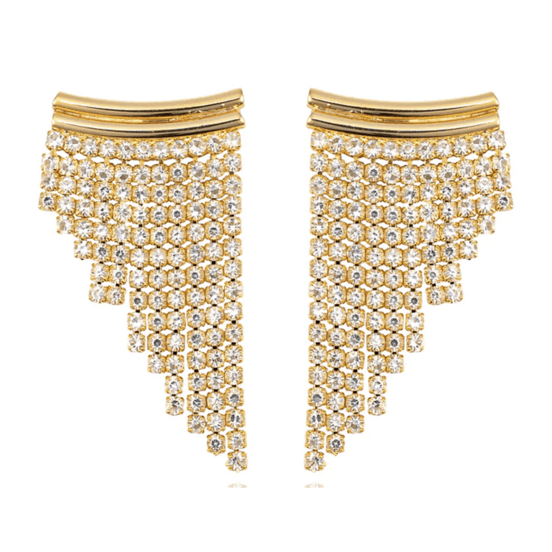Layla Short CZ Tassel Earrings - Nanda Jewelry