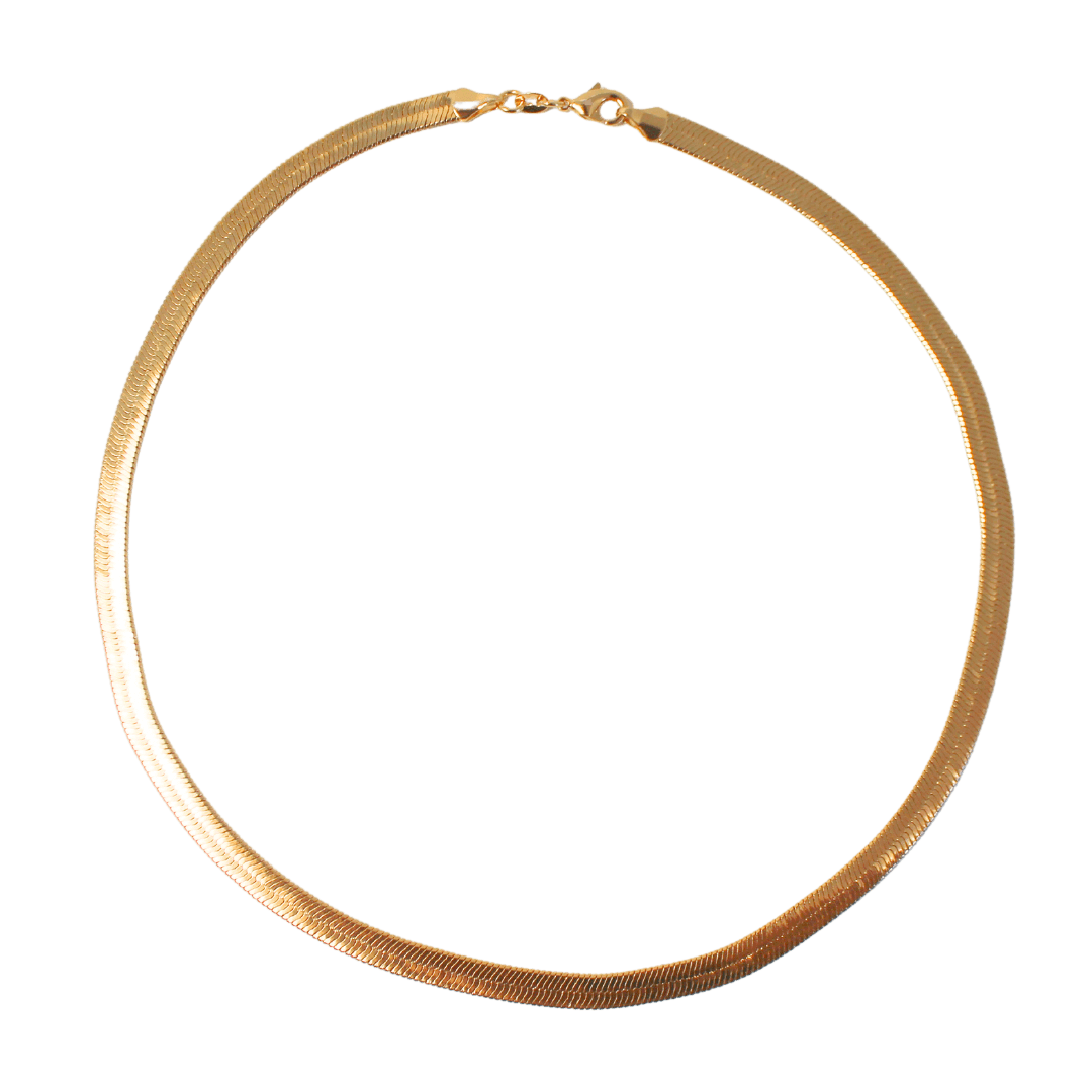 Luna Gold Filled Herringbone Necklace - Nanda Jewelry