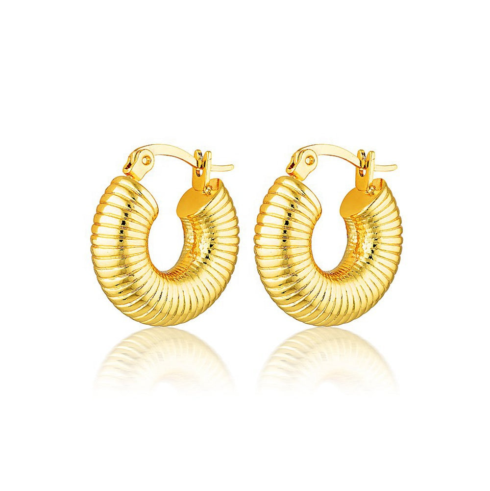 Kennedy Textured Chain Mini Hoops