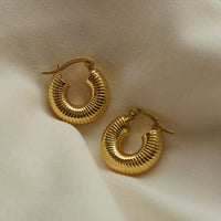Kennedy Textured Chain Mini Hoops