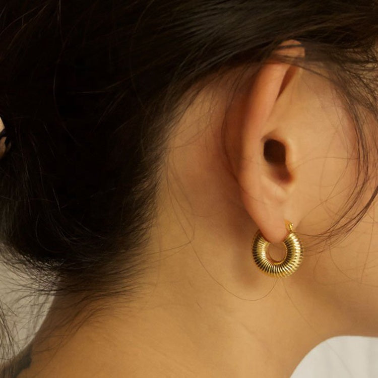 Kennedy Textured Chain Mini Hoops