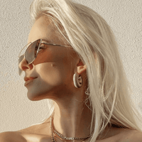 Abigail Textured Hoops - Nanda Jewelry