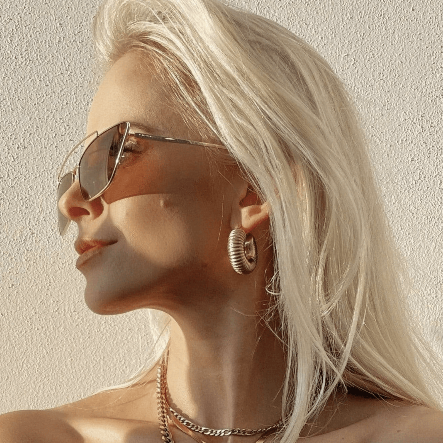 Abigail Textured Hoops - Nanda Jewelry
