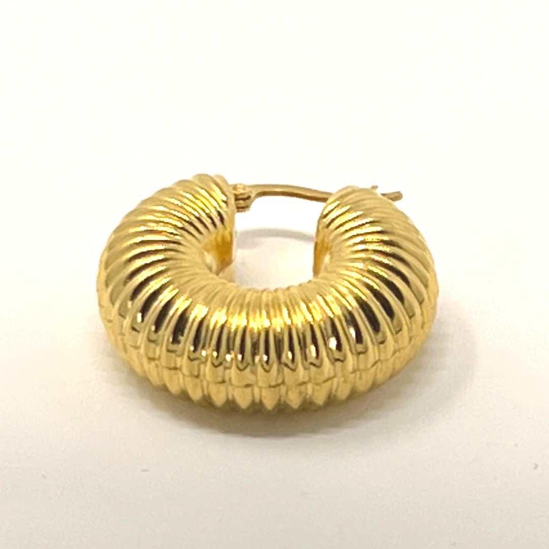 Abigail Textured Hoops - Nanda Jewelry
