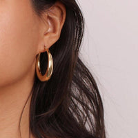Gold Bubble Hoops | Demi Fine Gold Jewelry | Nanda Jewelry | Bracelets, Rings, Necklaces and Earrings | Water Resistant Jewelry