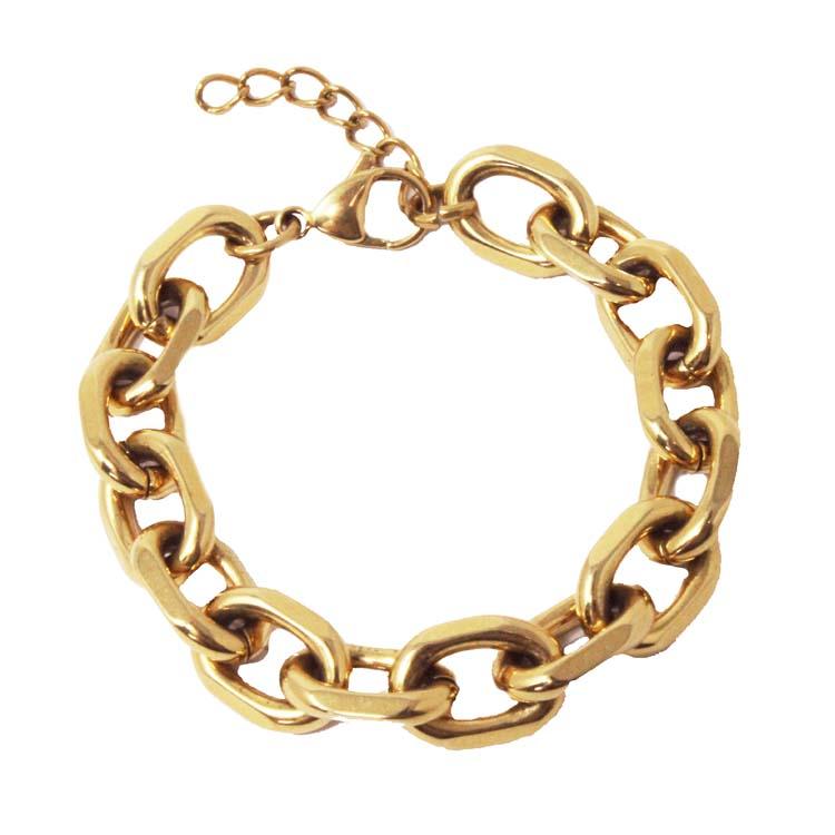 Large Gold Chunky Cable Chain Bracelet | Nanda Jewelry