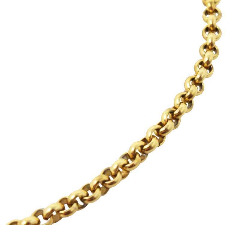 stainless steel 18K gold plated rolo chain bracelet
