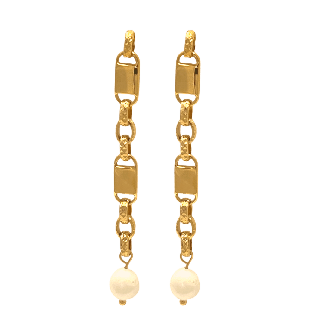 Chloe Pearl Drop Earrings - Nanda Jewelry