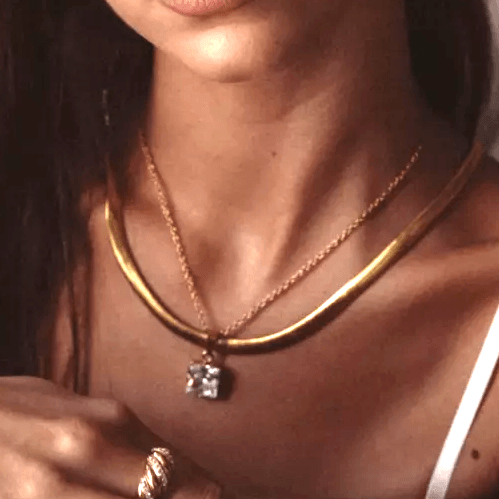Erin Crystal Charm Necklace - Nanda Jewelry