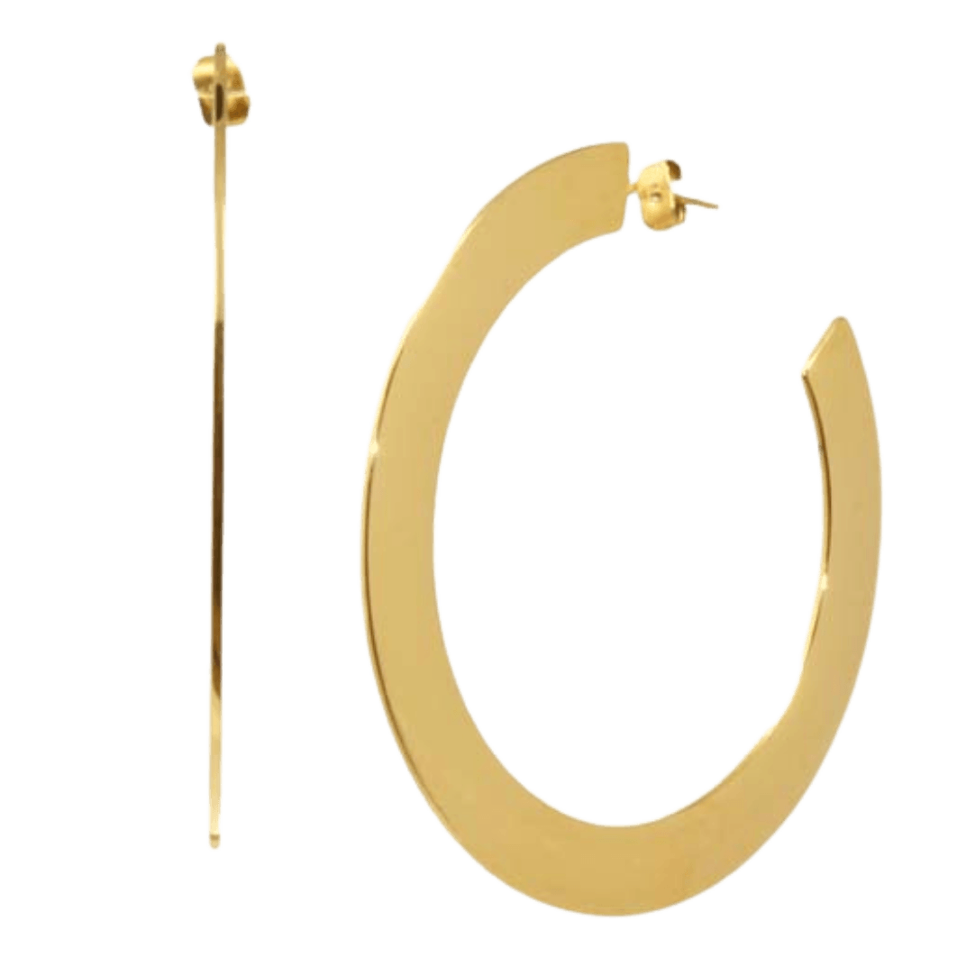 Gabby Large Thin Hoops | Nanda Jewelry