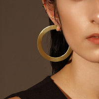Gabby Large Thin Hoops - Nanda Jewelry