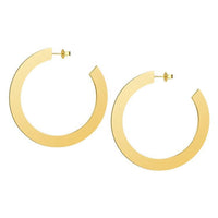 Gabby Thin Large Hoops - Nanda Jewelry