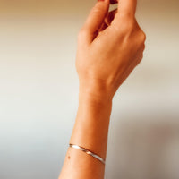 Kali Silver Herringbone Bracelet - Nanda Jewelry
