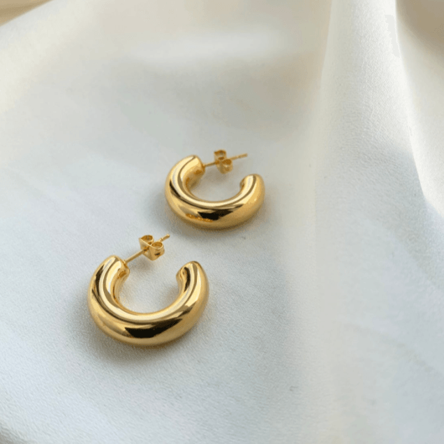 Michelle Mini Donut Hoops - Nanda Jewelry