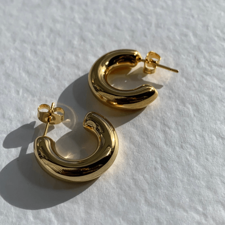 Michelle Mini Donut Hoops - Nanda Jewelry