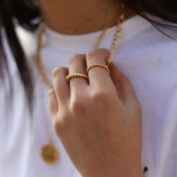 Nanda Jewelry | Naomi Thin Twisted Gold Ring