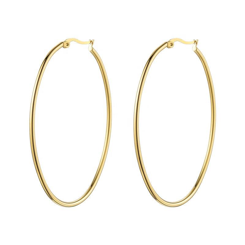 Sarah Oval Hoops - Nanda Jewelry