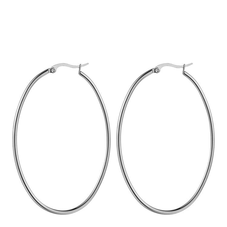 Sarah Oval Hoops - Nanda Jewelry