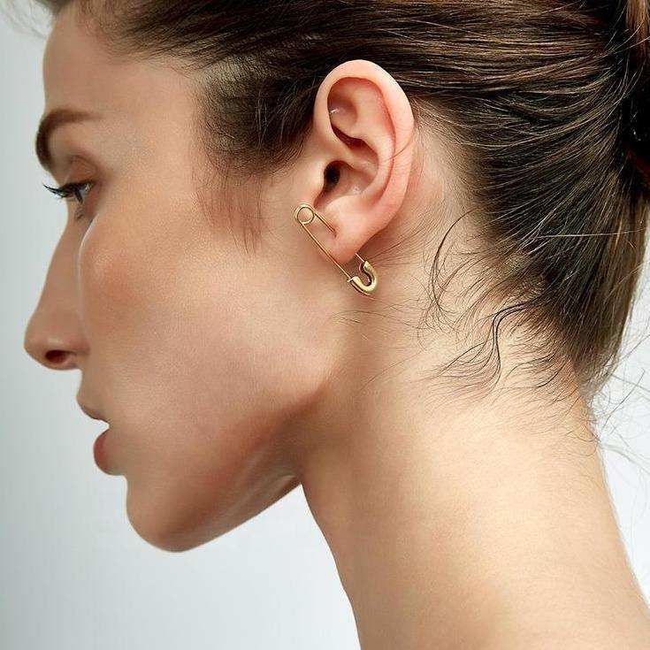 Vanessa Safety Pin Earring - Nanda Jewelry