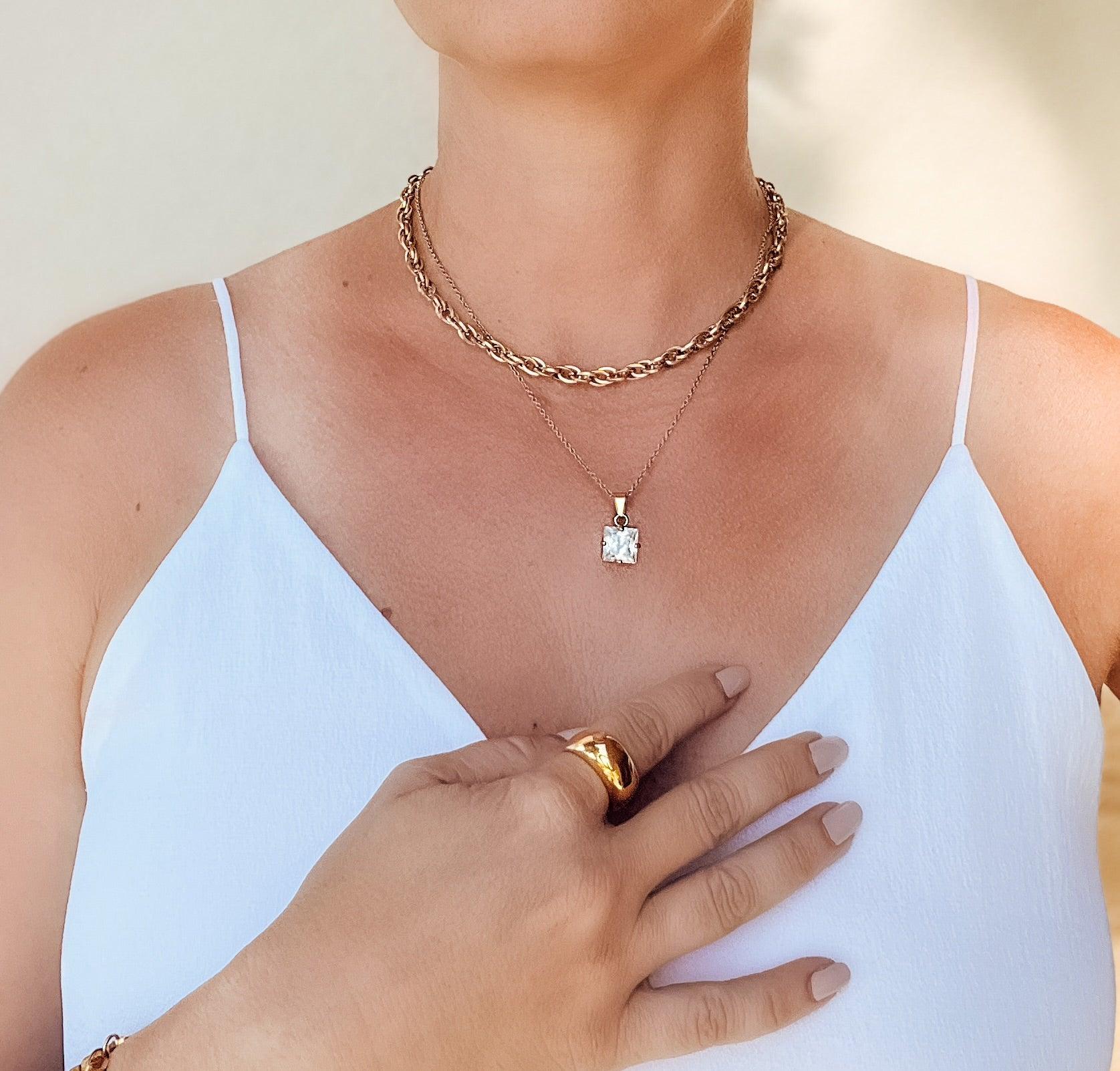 Zoey Cable Chain Necklace - Nanda Jewelry