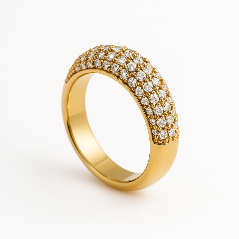 Crystal CZ Dome Ring