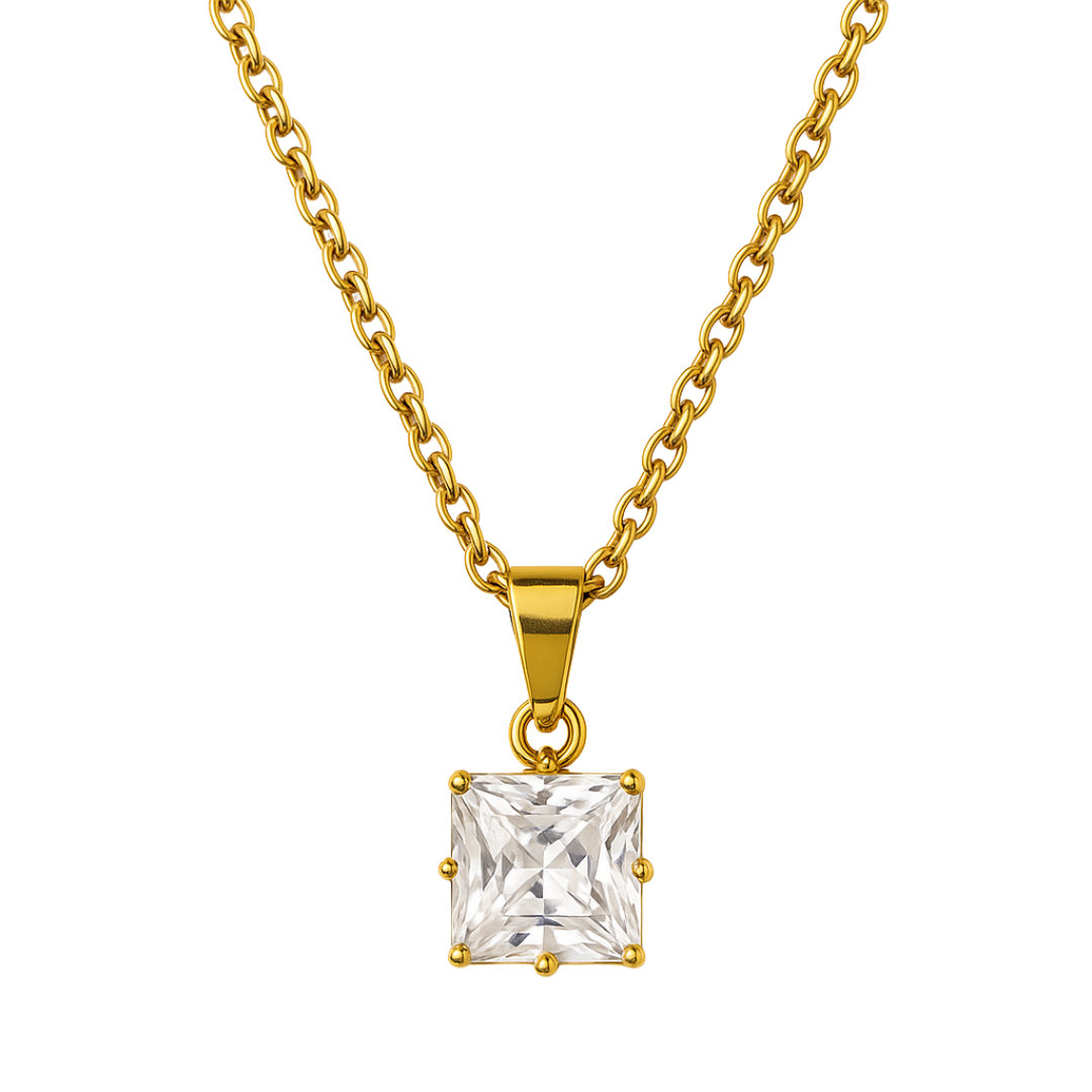 Erin Crystal Charm Necklace