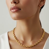 Gold Twisted Rope Chain Necklace