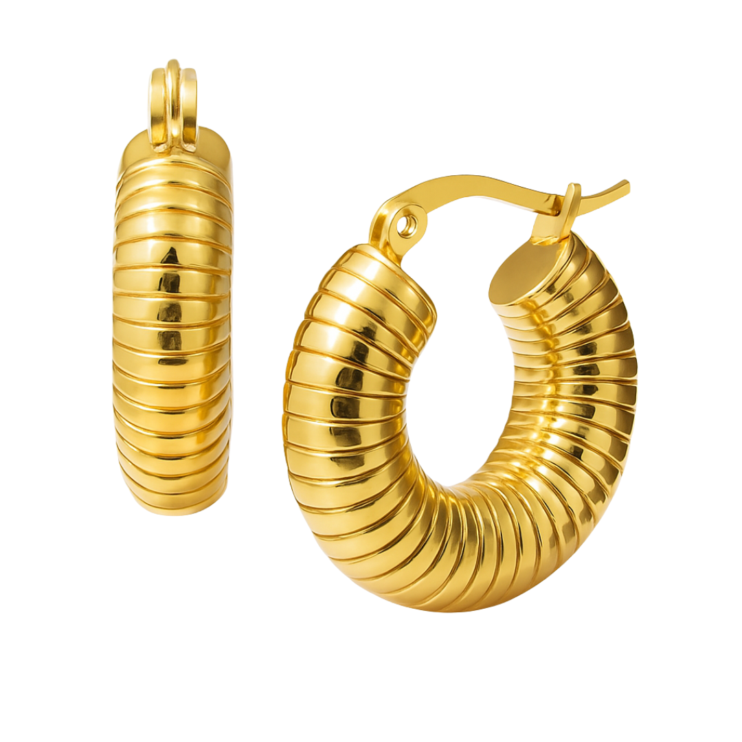 Kennedy Textured Chain Mini Hoops