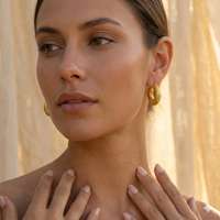 Kennedy Textured Chain Mini Hoops