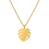 Nanda Monstera Charm Necklace