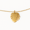 Nanda Monstera Charm Necklace