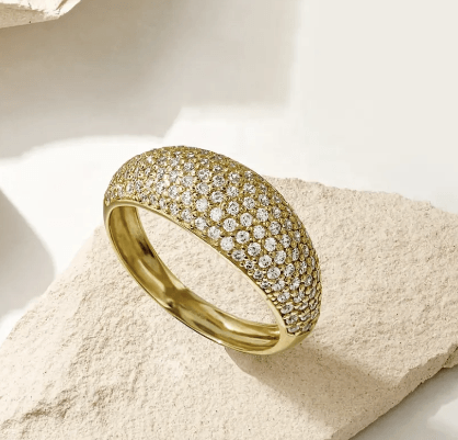 Crystal CZ Dome Ring - Nanda Jewelry