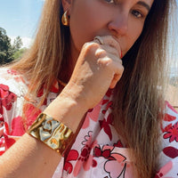 Diana Hammered Cuff Bracelet - Nanda Jewelry