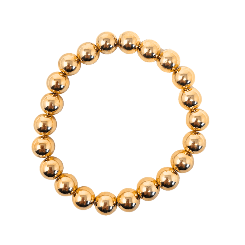 Paige Large Gold Bead Bracelet - Nanda Jewelry