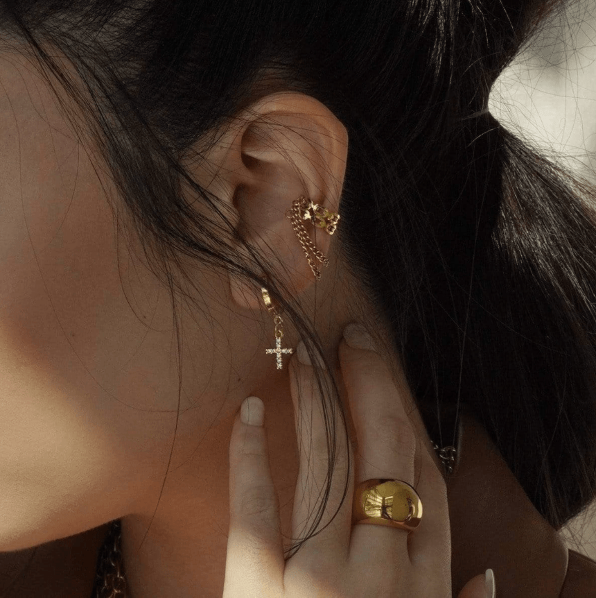 Belle Chain Ear Cuff - Nanda Jewelry