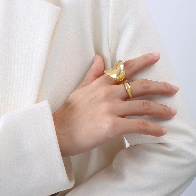 Ella Bubble Geometric Statement Ring - Nanda Jewelry