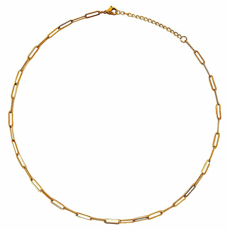Emma Small Paper Clip Necklace - Nanda Jewelry
