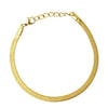 stainless steel 18K gold plated herringbone chain bracelet
