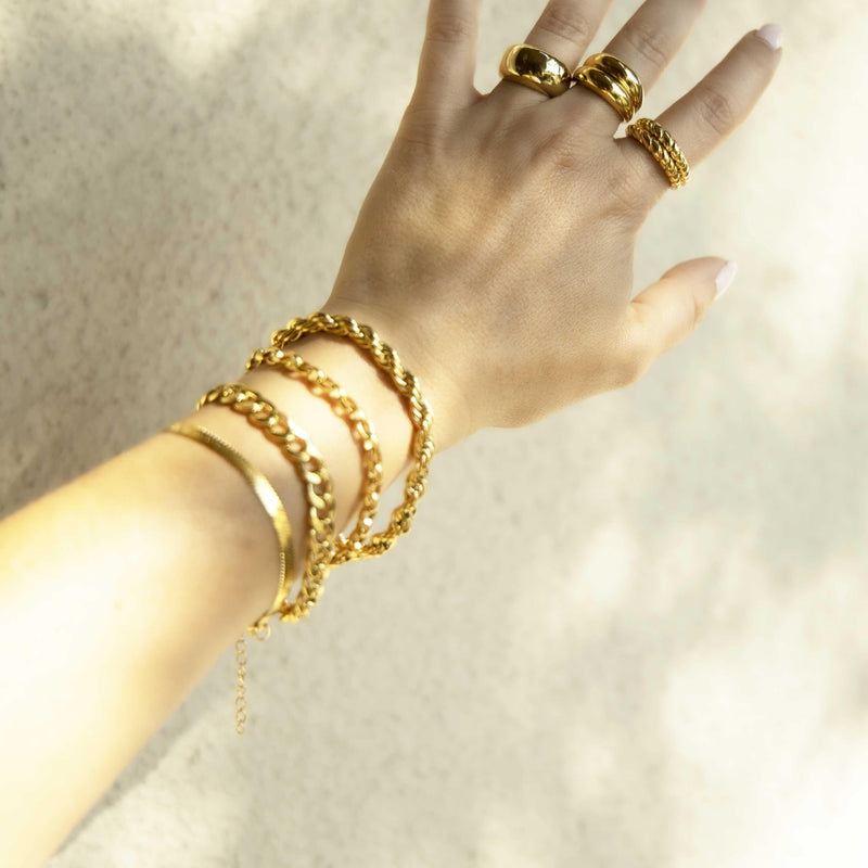 Lily Cuban Chain Bracelet - Nanda Jewelry