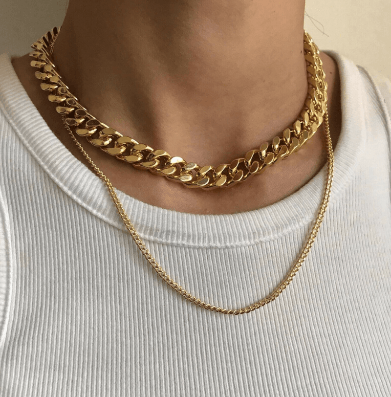 Liz Cuban Chain Choker - Nanda Jewelry