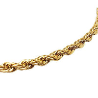 stainless steel 18K gold plated twisted rope chain bracelet