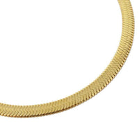 stainless steel 18K gold plated herringbone chain
