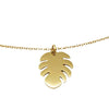 stainless steel 18K gold plated palm frond necklace
