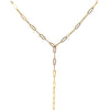 Norah Gold Paperclip Lariat Chain Necklaace